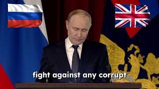 Putin on Crimes & Corruption | Full Speech Russian - English Interpretation