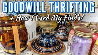 GOODWILL SHOP WITH ME & HAUL + HOW I USED MY THRIFTED FINDS | THRIFTING IN 2024