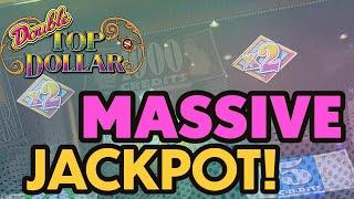 MASSIVE JACKPOT caught LIVE!!!  High Limit Double Top Dollar Slot Machine 