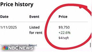 The price for rental housing has spiked in Los Angeles after the fires