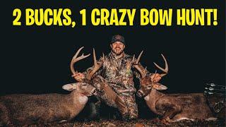 CRAZIEST BOW HUNT OF MY LIFE  (2 urban bucks in one sit with my bow)