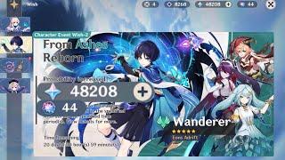 i saved 400+ wishes to pull for c6 wanderer/scaramouche on his rerun 