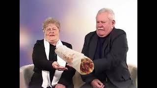 old people smack man with burrito