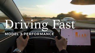 Driving FAST: 2024 Tesla Model 3 Performance Autobahn Test