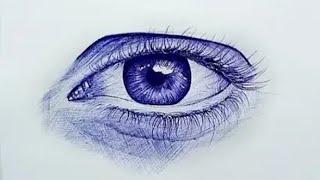 Abhilash poojari Arts is live eye drawing using pen