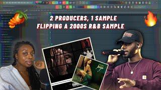2 Producers 1 Sample Flipping a 2000s R&B Song for Bryson | FL Studio Tutorial @VLTNThePlug