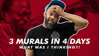 Painting 3 murals in 4 Days. What was I thinking?! Black Love Mural Festival 2021