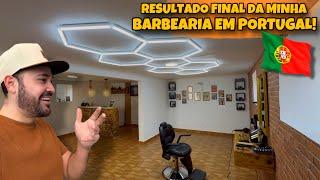 RESULTADO FINAL DA MINHA BARBEARIA EM PORTUGAL - (Conrado Vlogs)