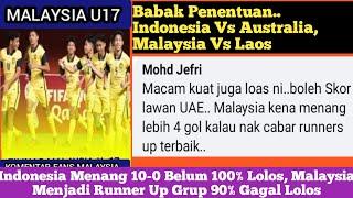 Komentar Fans Malaysia Saat Timnas Juniornya 90% Gagal Lolos Piala Asia | Kualifikasi Piala Asia U17