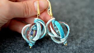 unique lantern earrings polymer clay tutorial. new design. DIY jewelry