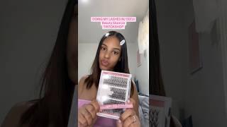 DO MY LASHES W ME #grwm #trending #makeup #lashclusters #review #shorts