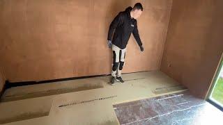 PART 7 FULL GARDEN ROOM BUILD Floor insulation and Sub Floor fitting using 18mm t&g chipboard