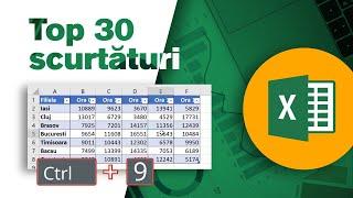 TOP 30 SCURTATURI SI COMBINATII DE TASTE EXCEL