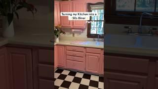 Getting new appliances & furniture // Turning my Kitchen into a 50s Diner Part 5 #shorts