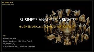 (Business Analysis) Communication Plan