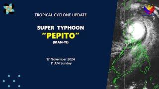 Press Briefing: Super Typhoon #PepitoPH{Man-yi} at 11:00 AM | Nov 17, 2024-Sunday