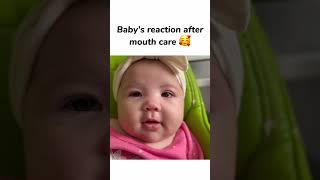 Baby’s beautiful reaction after mouth care