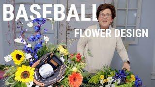 Designing Flowers in a Baseball Glove!