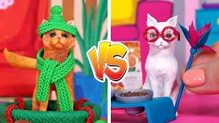  Кот БАБУШКИ VS современная КОШКА!  Аксессуары для МИНИ КОШЕК  FIMO Мастер класс Анна Оськина