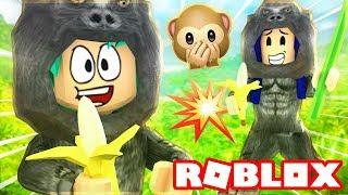 ROBLOX GORILLA SIMULATOR! BECOMING KING OF THE JUNGLE!!