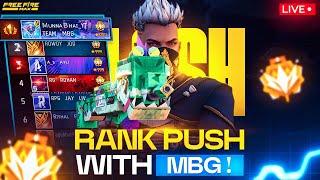 Free Fire Grandmaster Live Rank Push Telugu  - Munna Bhai is Live  - Telugu Gaming Live #MBG