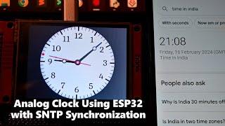 Analog Clock Using ESP32 with NTP Time Synchronization #esp32 #lvgl #clock