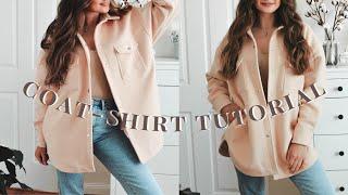 DIY coat-shirt from scratch/ PDF pattern available