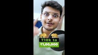 I tried turning ₹10k to ₹100k Stock Trading Challenge (Part 1) #shorts