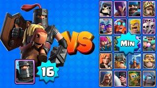 PRÍNCIPE OSCURO Nv16 vs TODAS LAS CARTAS AL MÍNIMO | Clash Royale