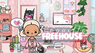 FREE HOUSE COQUETTE DESIGN | TOCA BOCA HOUSE IDEAS  HOW TO MAKE A COQUETTE ROOM IN TOCA BOCA