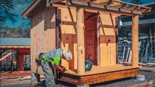 WHITE PINE SIDING AND TRIM ON SOLAR SHACK