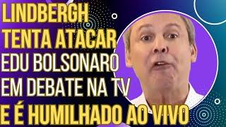 TENTE NÃO RIR: Lindbergh tenta atacar Eduardo Bolsonaro  em debate na TV e é humilhado ao vivo!