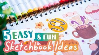 5 WAYS TO FILL Your Sketchbook - Fun & Easy Art Journal Ideas