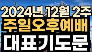 주일오후예배 기도문ㅣ찬양예배 대표기도문 ㅣ2024년 12월 2주 주일 예배 대표기도문ㅣ12월 둘째 주일 낮예배 대표기도 예시문 ㅣ대표기도가 어려운분들을 위한 주일예배 기도 예문