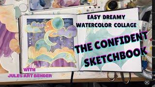 Easy Dreamy Watercolor Cloud Collage-perfect for Art Journals and Sketchbooks ️