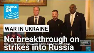 In Kyiv, US and UK diplomats offer aid but no breakthrough on strikes into Russia • FRANCE 24