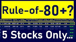 Rule-of-80 Stocks? Could Only Find 5, Out of 150+ Hyper Growth Stocks (Spreadsheet time!)