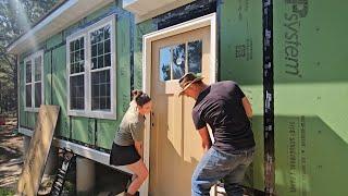 We Thought This Would be Easy | DIY Deck Build and Door Installation (Off Grid House Build)