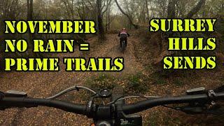 November, NO Rain = Prime Autumn MTB sends in Peaslake Surrey Hills