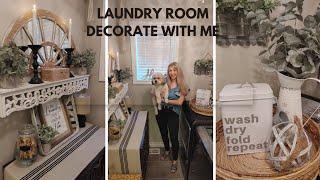 2022 FARMHOUSE LAUNDRY ROOM DECORATE WITH ME!