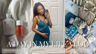 A Day In My Life VLOG | Packing Baby's Hospital Bag, Nursery Updates, New Pregnancy Skincare