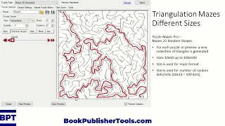 Create Mazes with random triangle shapes using Puzzle Maker Pro - Mazes 2D Random Shapes