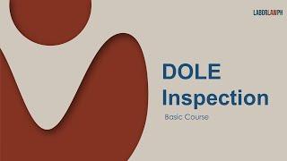 Course: DOLE Inspection - Concept (1 of 10)