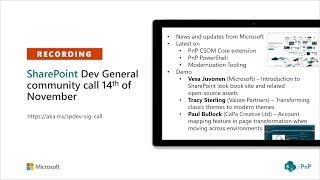 SharePoint PnP – General SharePoint Dev SIG community call – 14th of November 2019