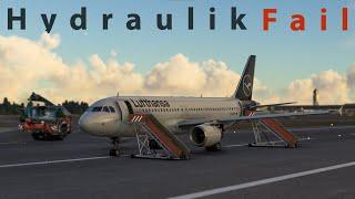 Fenix A320 DUAL HYDRAULIC FAULT | MSFS2020 | Deutsch