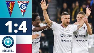 Wahnsinn! Lukas Podolski trifft aus der eigenen Hälfte | Pogon Szczecin - Gornik Zabrze