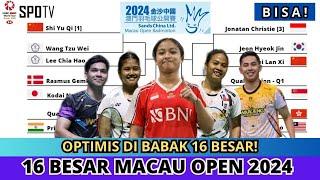 LUAR BIASA! JADWAL 16 BESAR MACAU OPEN 2024 HARI INI #macauopen2024