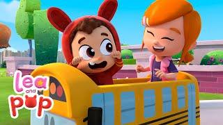 Wheels on the Bus - Fun Songs & Cartoons for Kids | Lea and Pop's Nursery Rhymes Compilation 