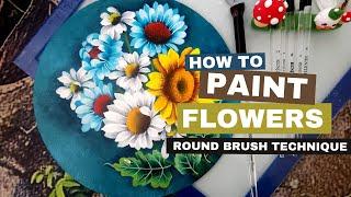 EASY PAINTING IDEA FOR PERFECT FLOWERS || Useful painting video || acrylic painting tutorial