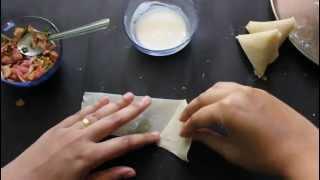 how to fold samosas